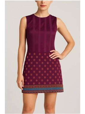 Nanette Lepore Purple Beaded Sleeveless Shift Dress
